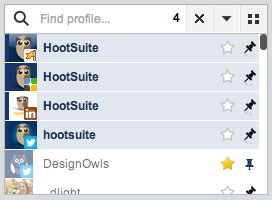 The HootSuite Profile Picker
