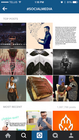 The Explore tab surfaces users you may want to engage
