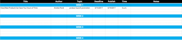 calendario de redes sociales - editorial