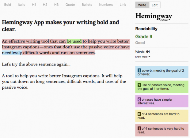 Hemmingway App