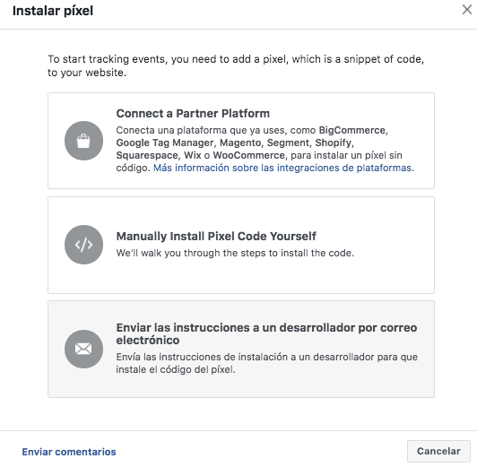 Facebook Pixel - Agrega el código del píxel a tu sitio web