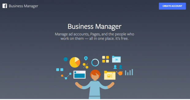 Facebook Business Manager welcome page