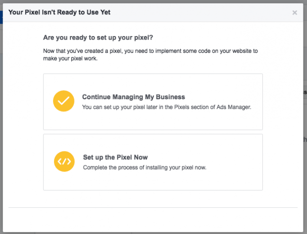 Setting up pixels step 4