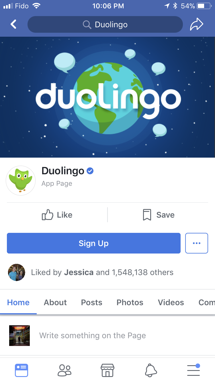 Duolingo Facebook Cover Photo mobile