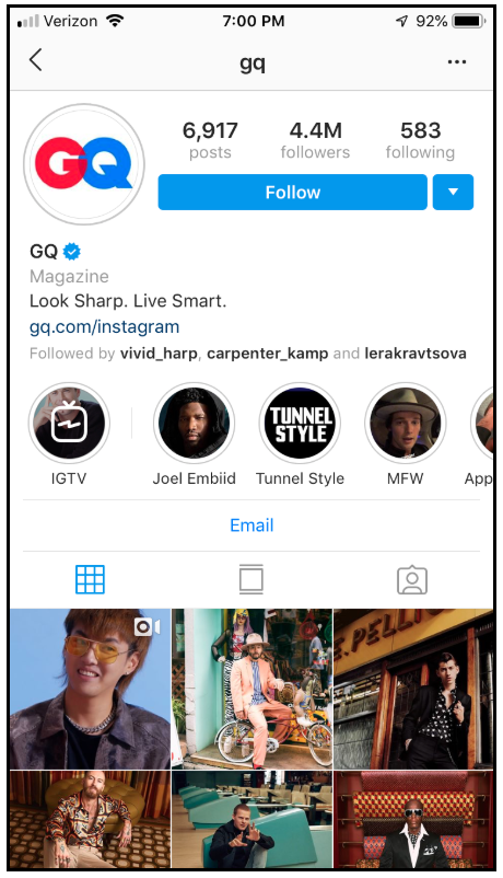 instagram marketing gq - gq instagrams to follow