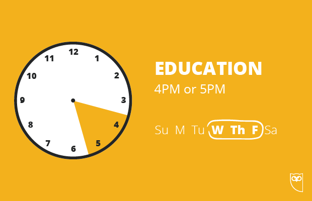 best time to post on instagram for education brands