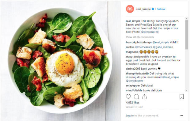 Simply Recipes Instagram post