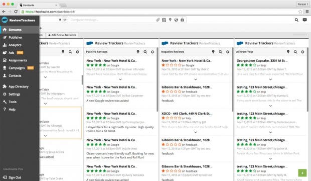 ReviewTracks social media monitoring tool