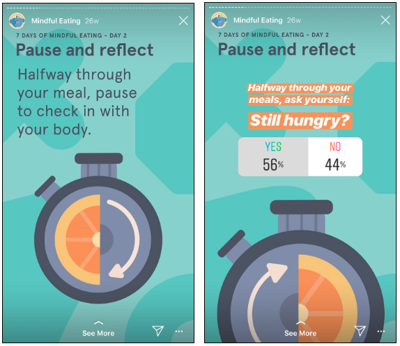 Headspace Instagram poll