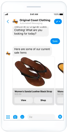 messenger ad example - social media