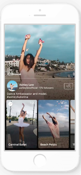 Capture d'écran IGTV