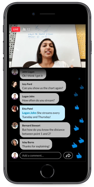 LinkedIn live screenshot