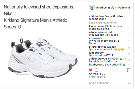 Middleclass Fancy meme about Nike sneakers