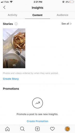 Instagram Stories analytics