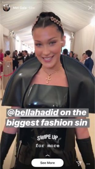 Vogue Instagram Story for the Met Gala