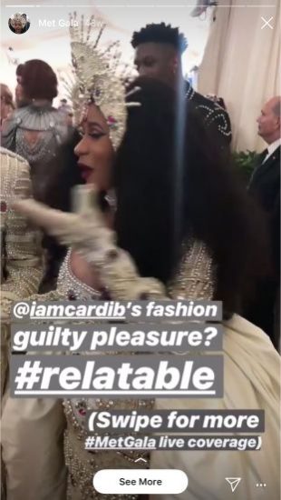 Vogue Instagram Story for the Met Gala