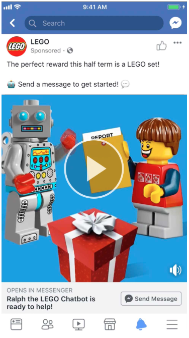 annonce lego facebook messenger