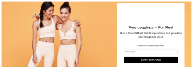 Girlfriend Collective referral marketing campaign