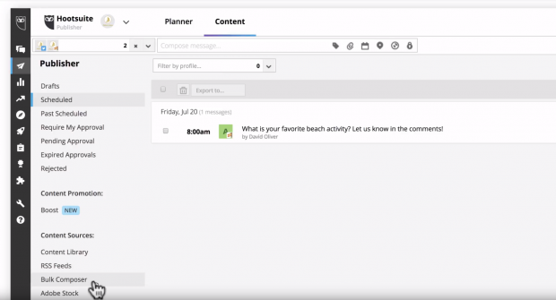 bulk compose Hootsuite
