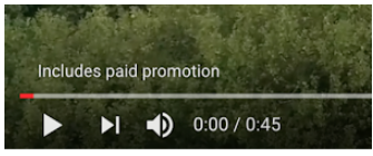 Avertissement de contenu sponsorisé en vidéo