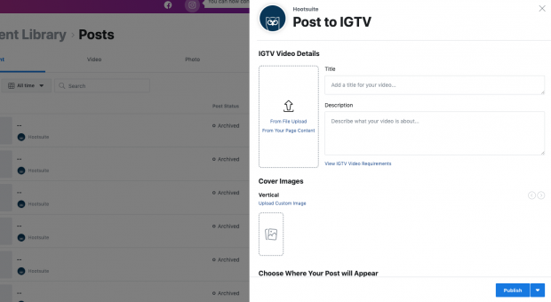 how to schedule IGTV videos step 4