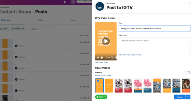 comment programmer des vidéos IGTV étape 6