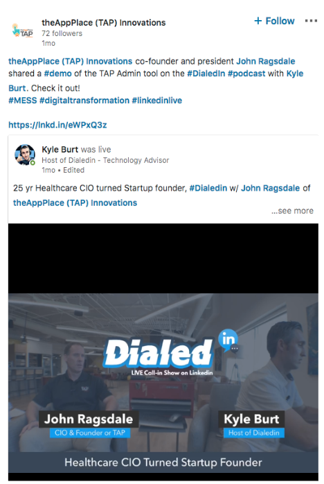 The App Place LinkedIn Live demo video