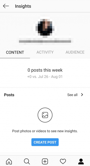 Instagram creator profile insights