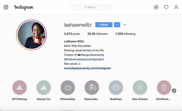  Profil Instagram de LaShawn Wiltz 