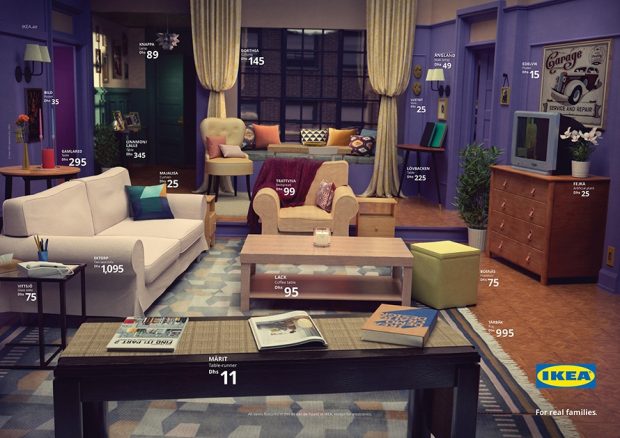 Friends living room recreated with Ikea furniture