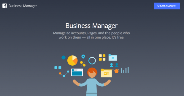 Portail d'accueil de Facebook Business Manager