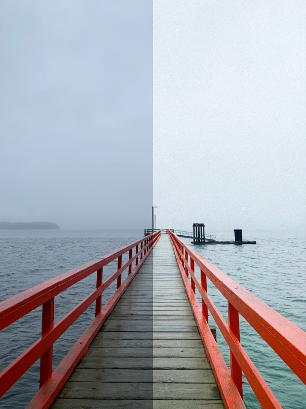 dock leading into the ocean