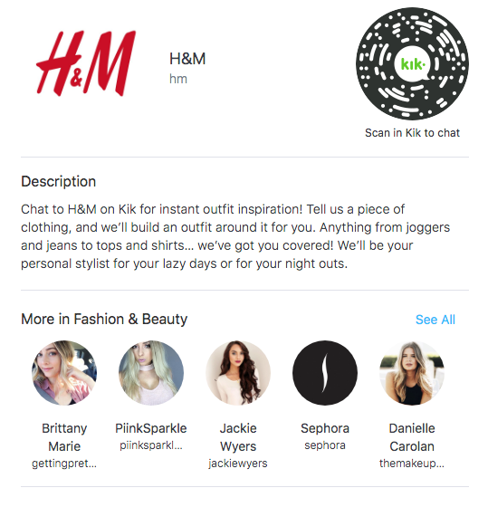 H&M chatbot