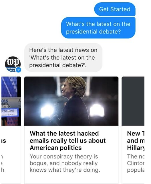 Washington Post on Facebook Messenger