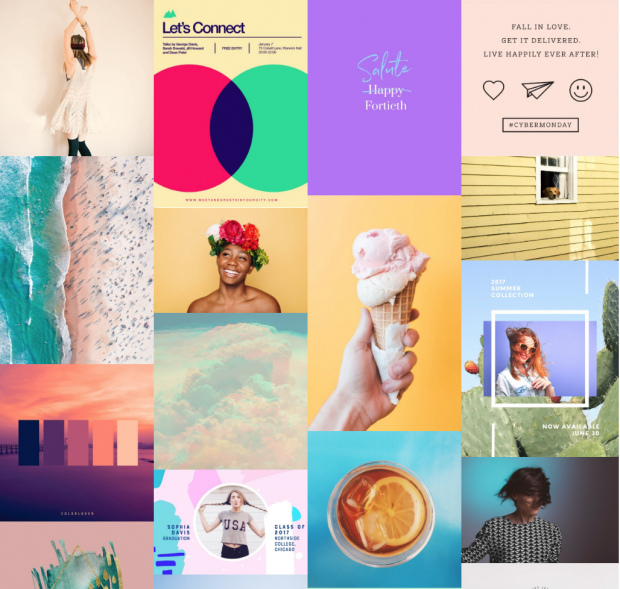 A collection of photo overlays for social media images | Bildbearbeitung