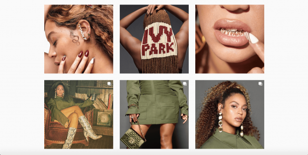 Beyonce's Instagram grid