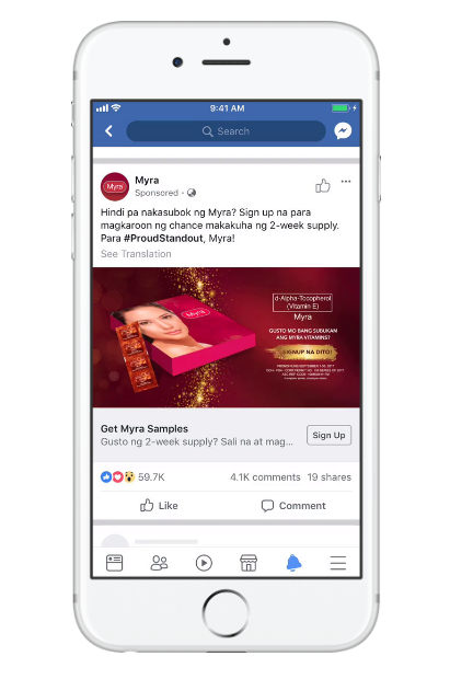 exemples de publicités facebook