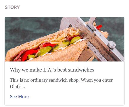 Published Story "We we make L. A.'s best sandwiches"