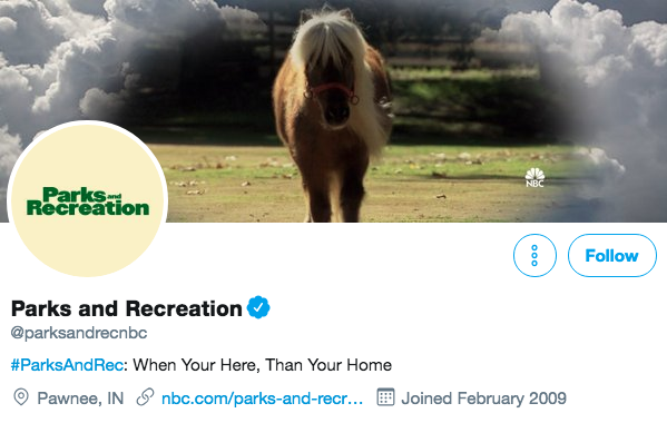 Twitter Bio for Parks和娱乐