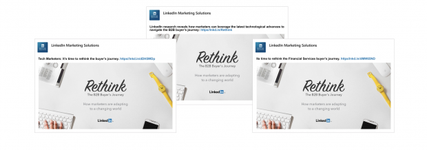 3 anúncios personalizados do LinkedIn