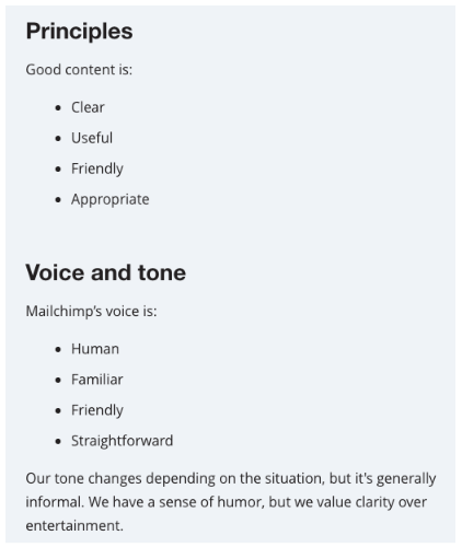 MailChimp style guide