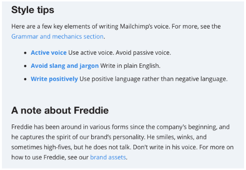 Guide de style MailChimp