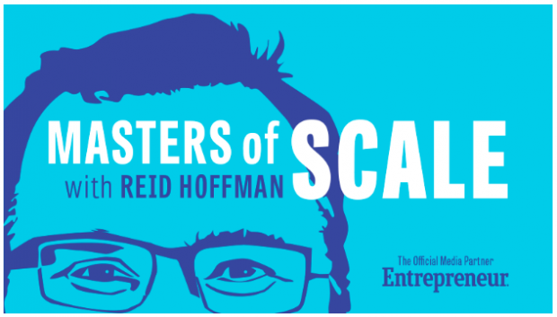 Podcast Masters of Scale avec la bannière Reid Hoffman