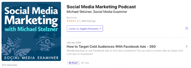 Social Media Marketing with Michael Stelzner app