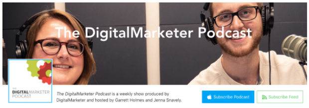 The DigitalMarketer podcast banner