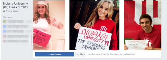  Image d'en-tête du groupe Facebook de 2019 de la Indiana University Class 