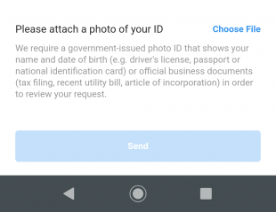 joindre une photo d'identité pour la vérification Instagram