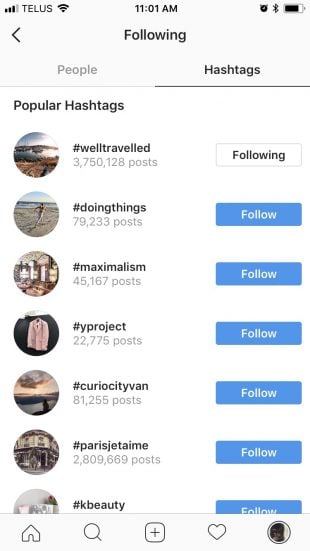 instagram page to follow hashtags - who am i following instagram