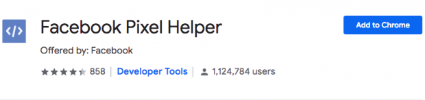 Extensão do Facebook Pixel Helper Chrome