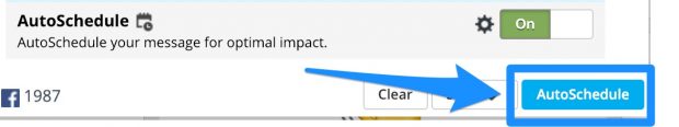 AutoSchedule button on Hootsuite